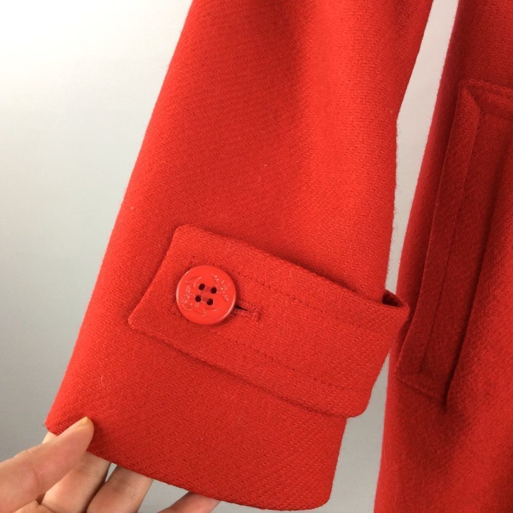 Pendleton Pea Coat Women’s Size 8 Red Vintage - image 3